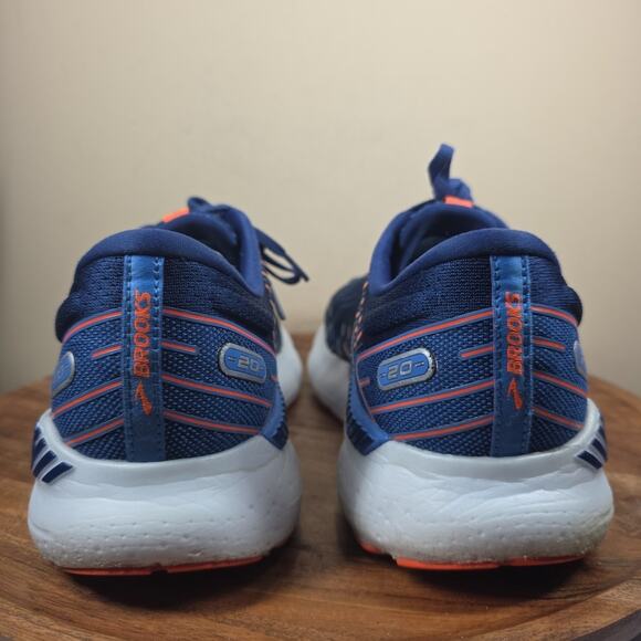 Brooks Glycerin GTS 20 Mens Blue And Orange Size 12 Running Shoes 1103831D444 - Picture 5 of 12